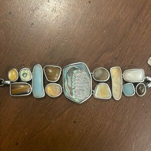 Natural vintage  real stone bracelet by Kenneth Cole New York! One of a kind!!